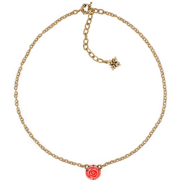 Patricia Nash Carved Rose Pendant Necklace Filagree and Flowers Collection - Picture 7 of 7